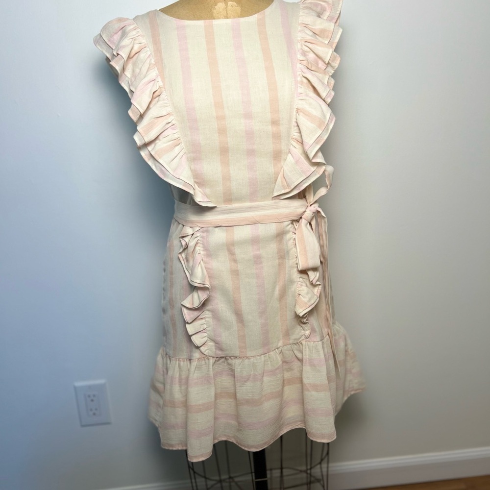 Storia “Vici Chelsea ruffle dress” medium with belt